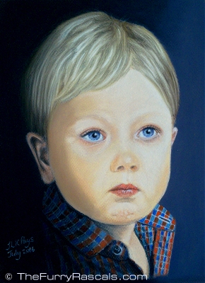 Childrens Portrait in Soft Pastels - The Furry Rascals Cyprus
